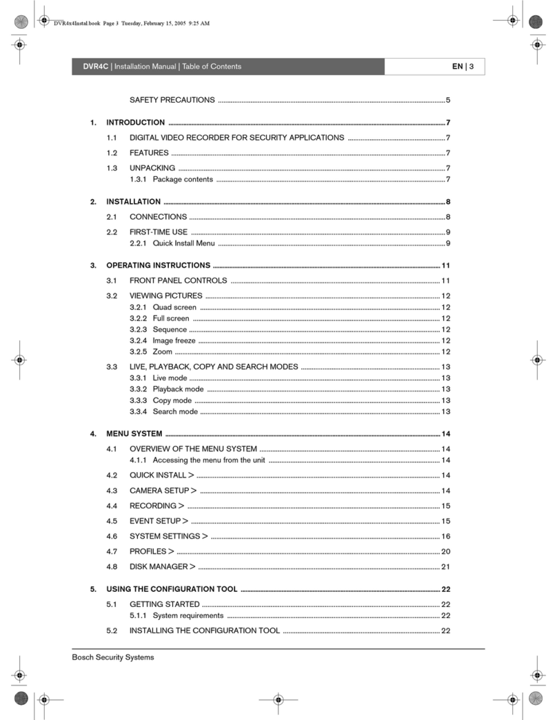 Bosch DVR4C Series User manual