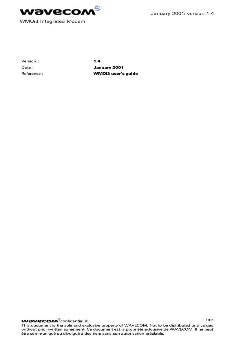 Wavecom WMOi3 User manual
