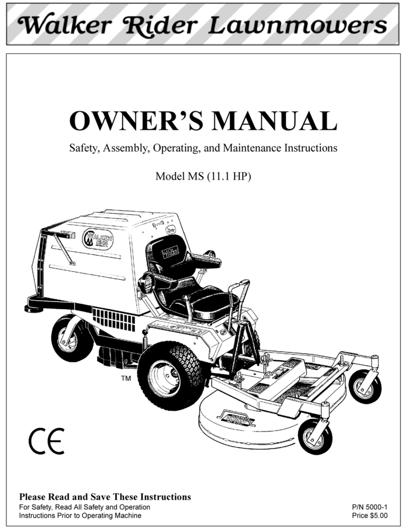 Walker Rider Lawnmowers MS User manual