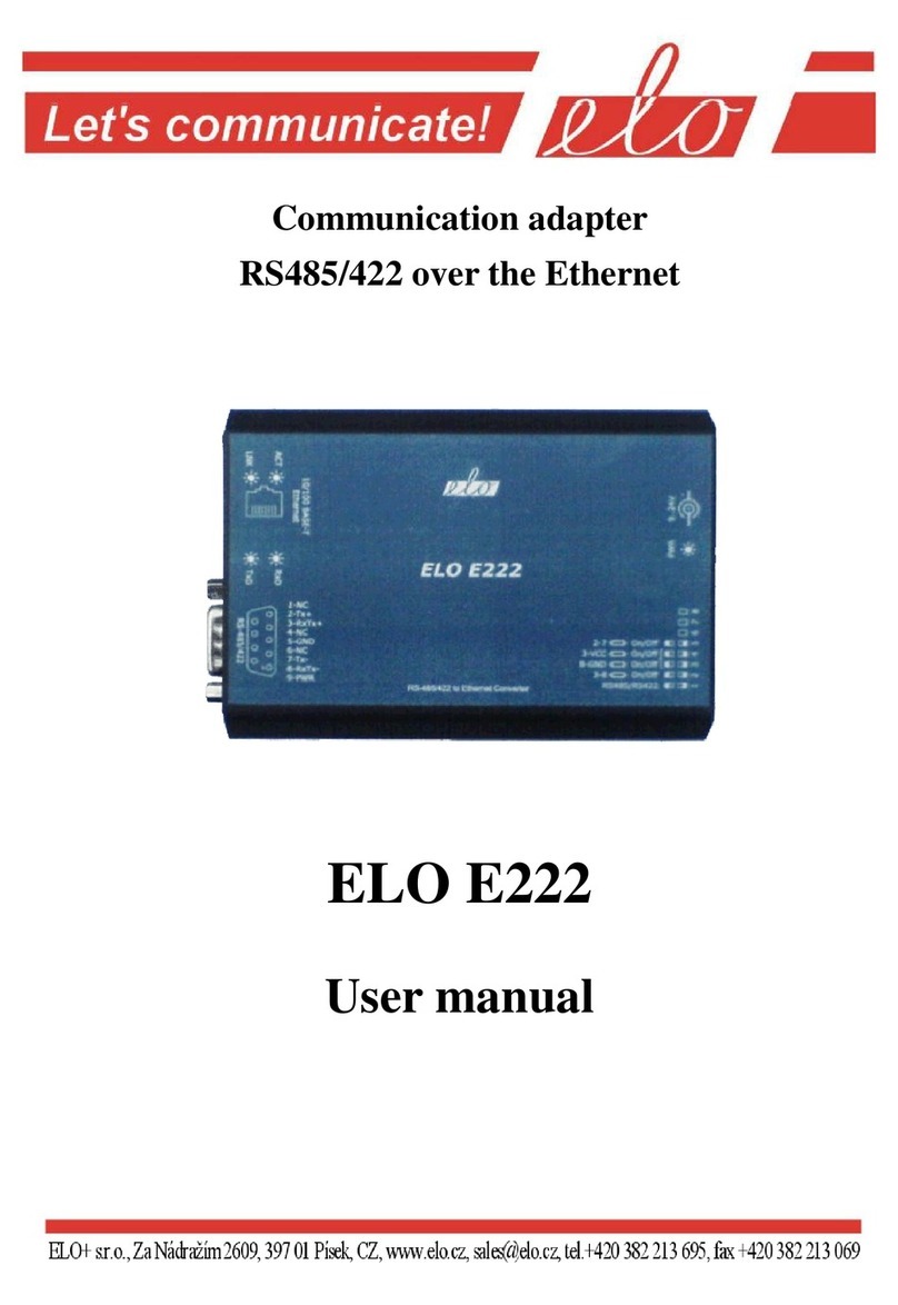 Elo TouchSystems E222 User manual