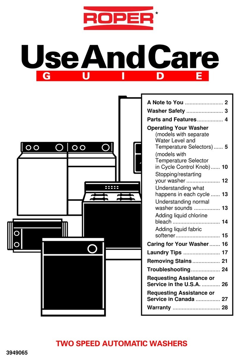 Roper Automatic washers User manual