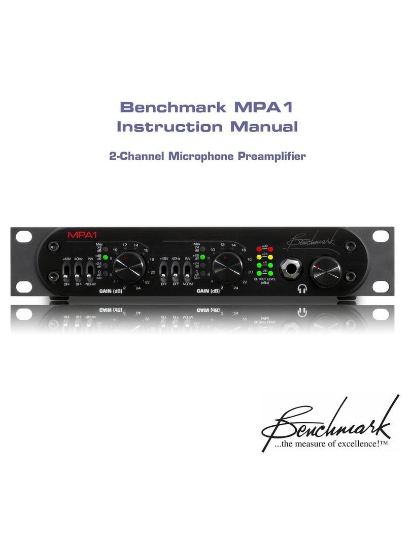 Benchmark MPA1 User manual