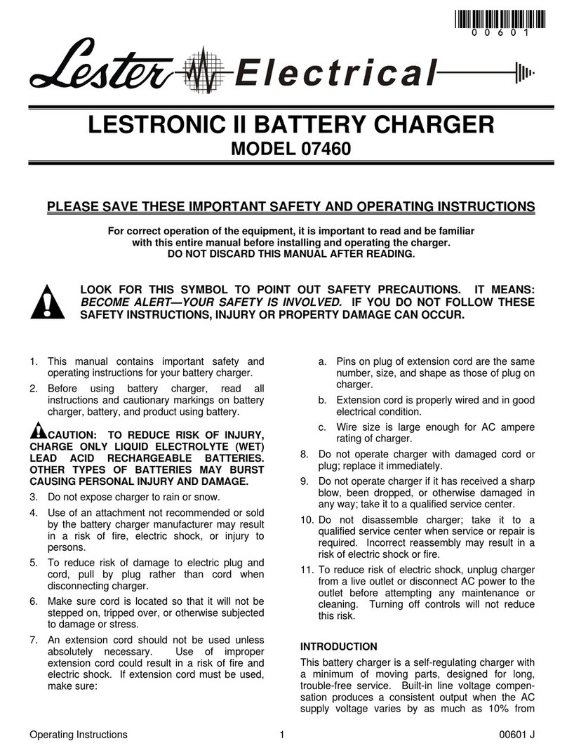 Lester Lestronic II 07460 Maintenance and service guide