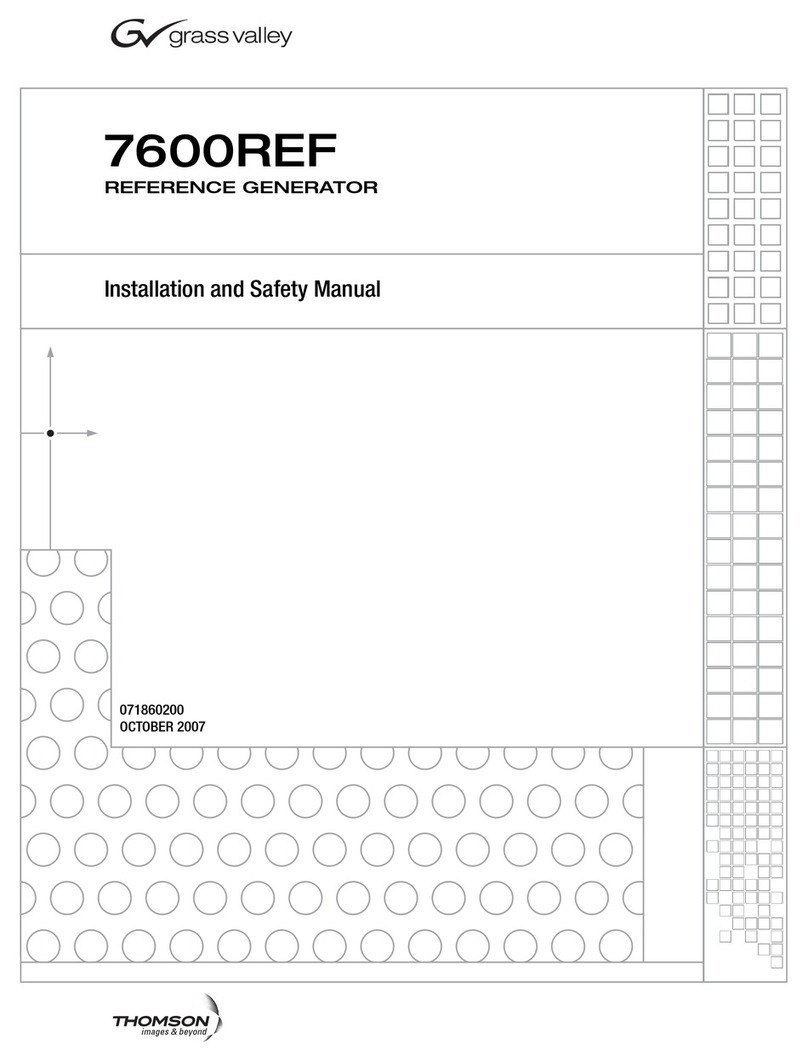GRASS VALLEY 7600REF - User guide