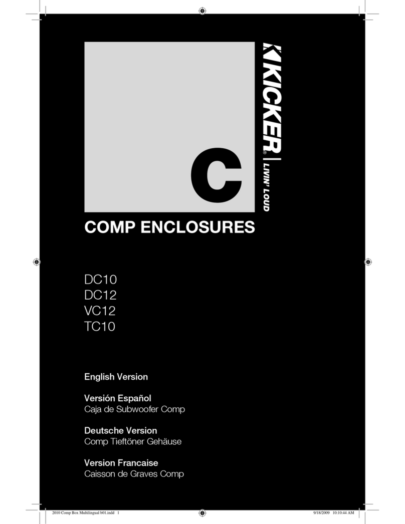 Kicker Comp DC10 User manual