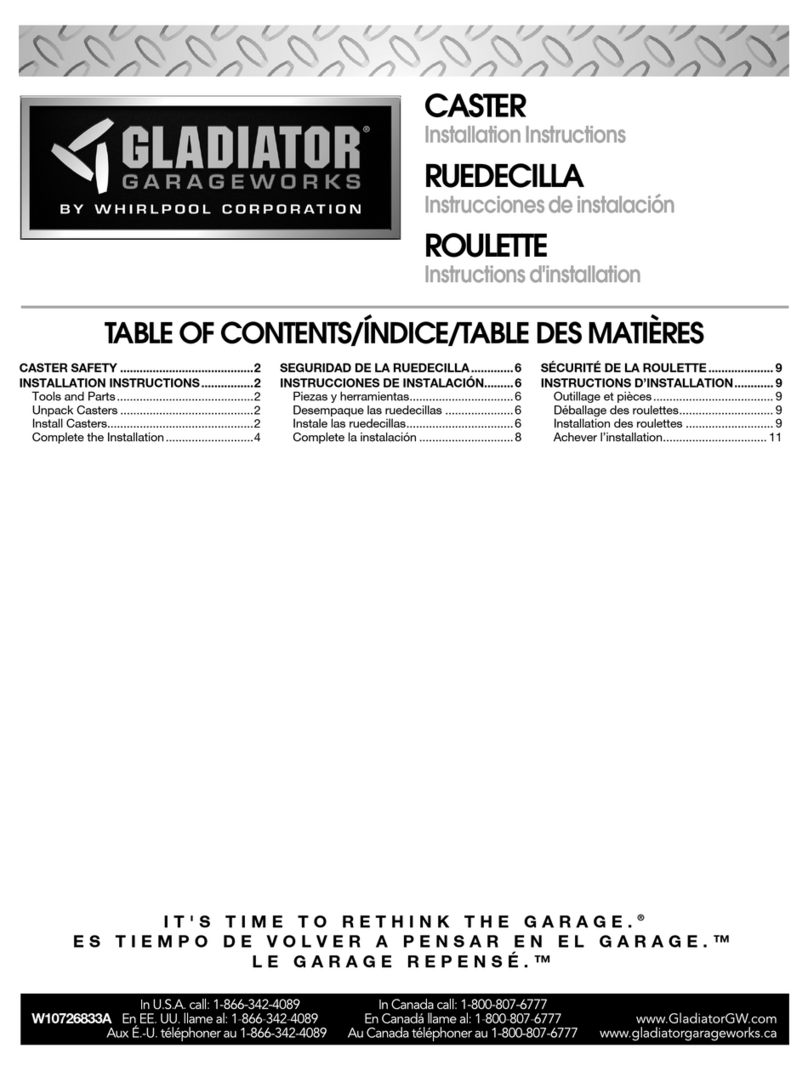 Gladiator CASTER User manual