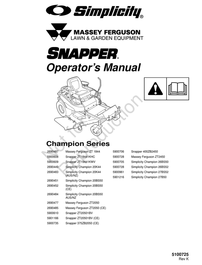 Simplicity Massey Ferguson 2690487 User manual