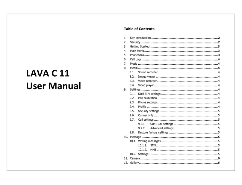 Lava C 11 User manual Lava C 11 User manual