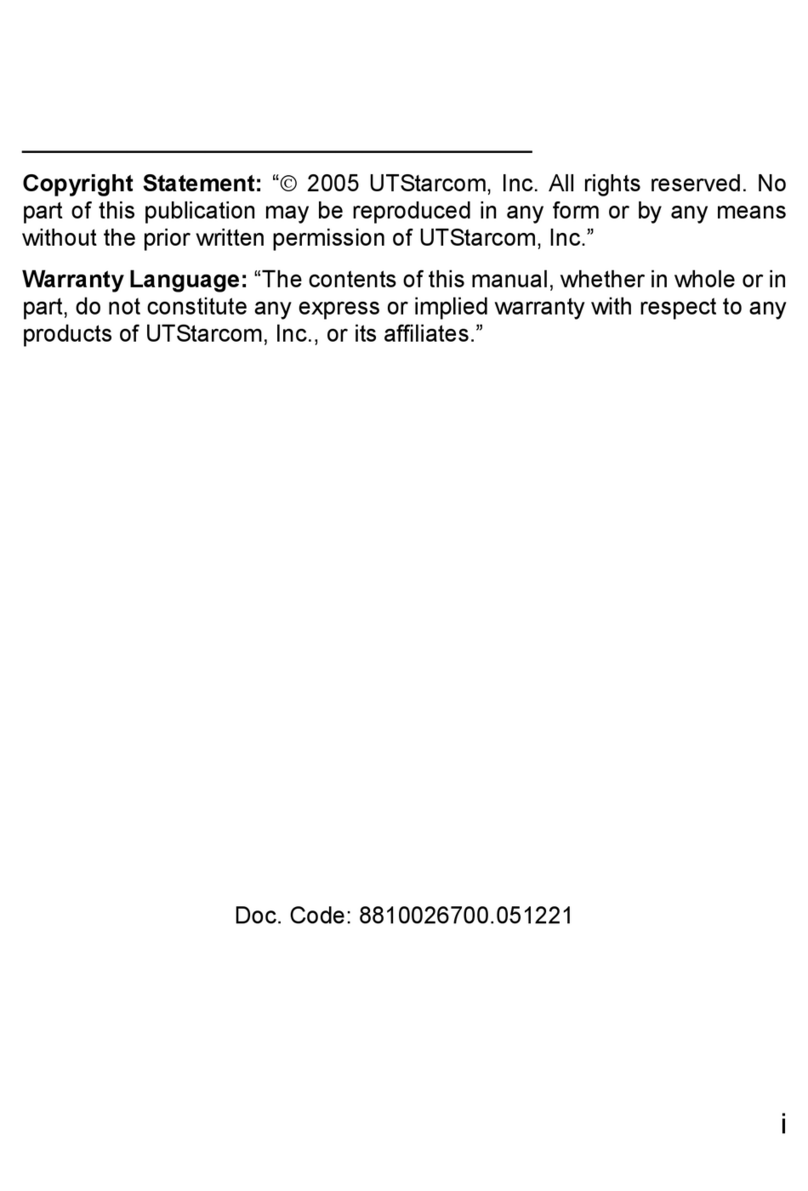 UTStarcom F3000 User manual