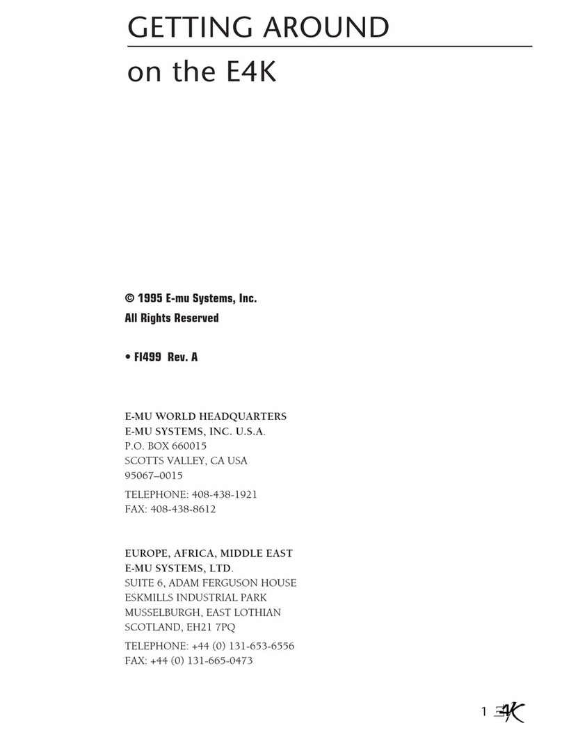EMU E4k User manual