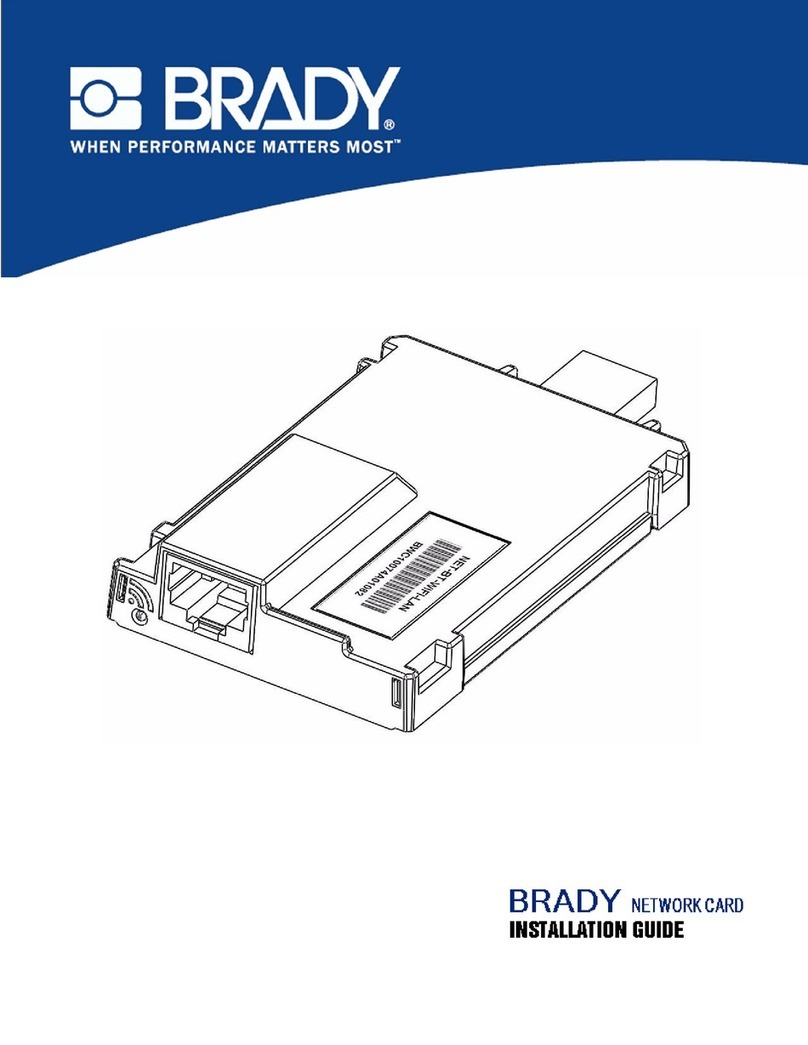 Brady Network card User manual