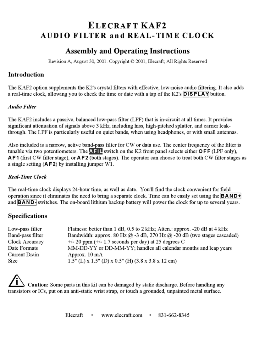 ELECRAFT KAF2 User manual