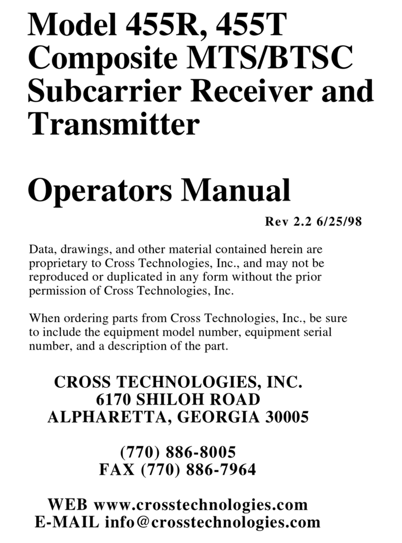 Cross Technologies 455R User manual