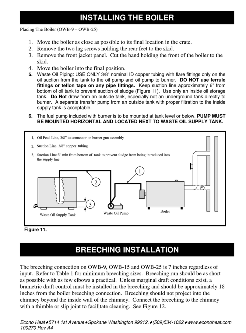 Econo Heat OWB-9 User manual