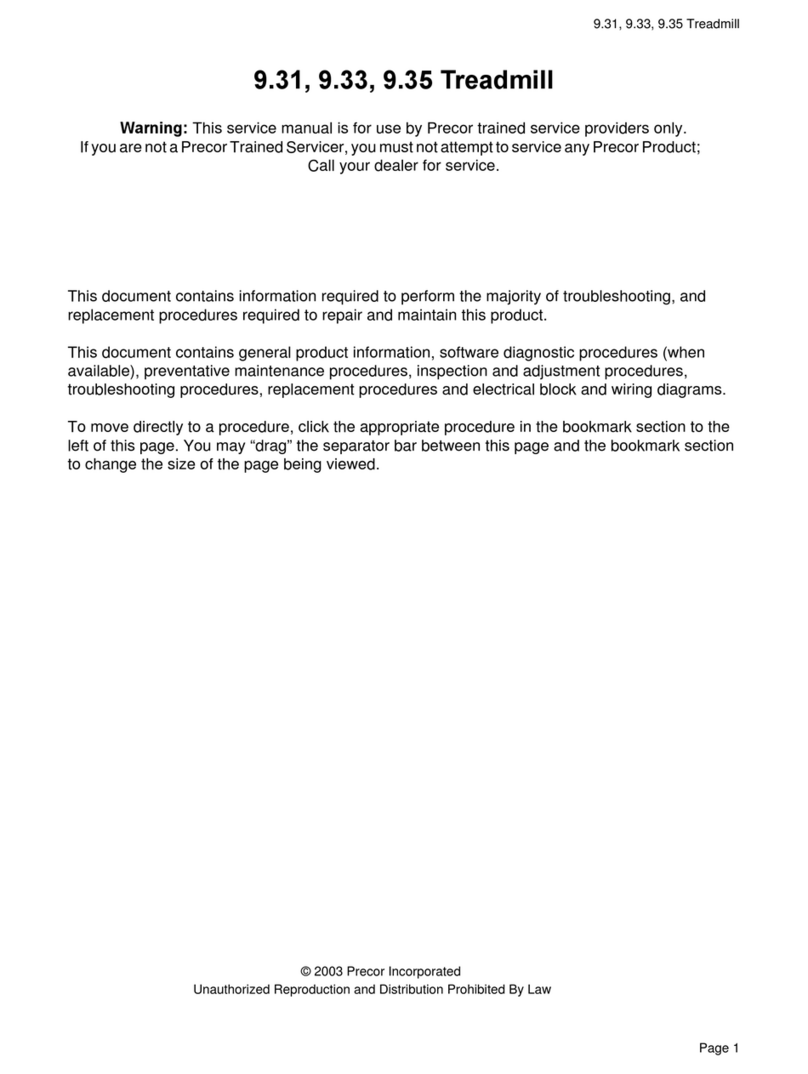 Precor 9.31 User manual