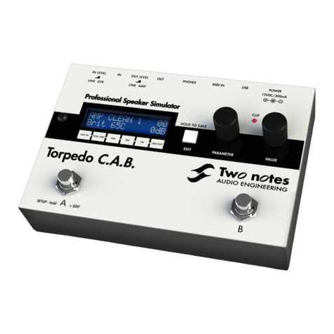 Two Notes TORPEDO C.A.B. User manual Two Notes TORPEDO C.A.B. User manual