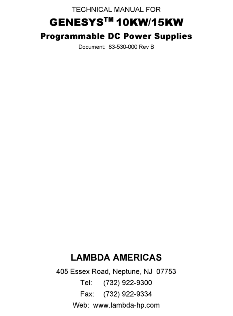 Lambda GENESYS 10KW User manual