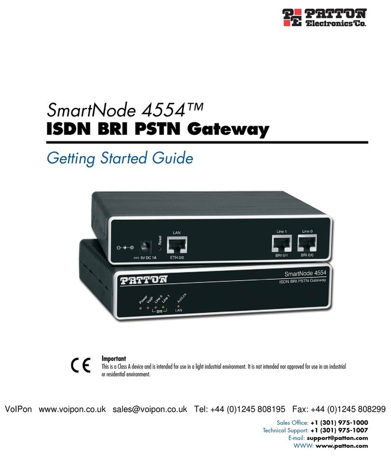 Patton electronics SmartNode 4554 User manual