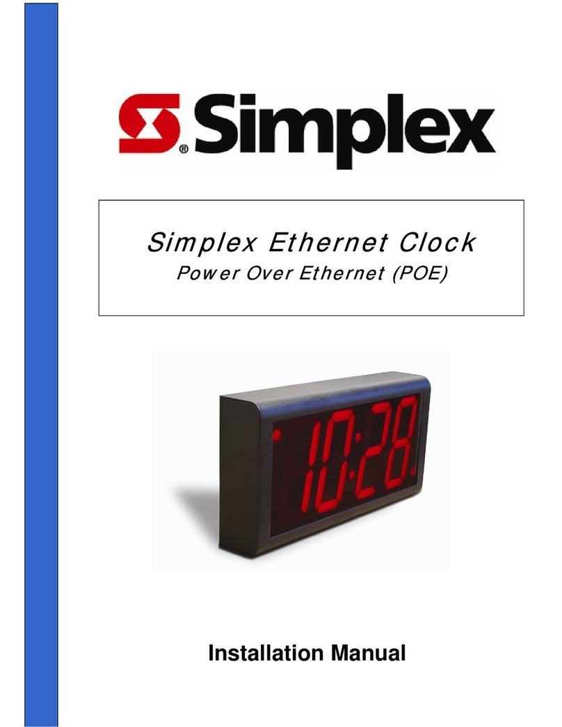 Simplex Ethernet Clock User manual