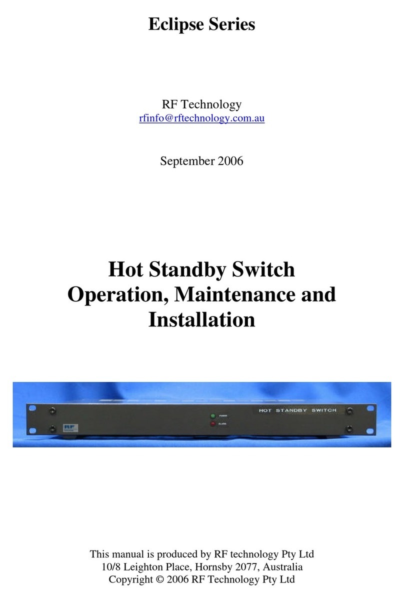 RF Technology Eclipse Series User manual
