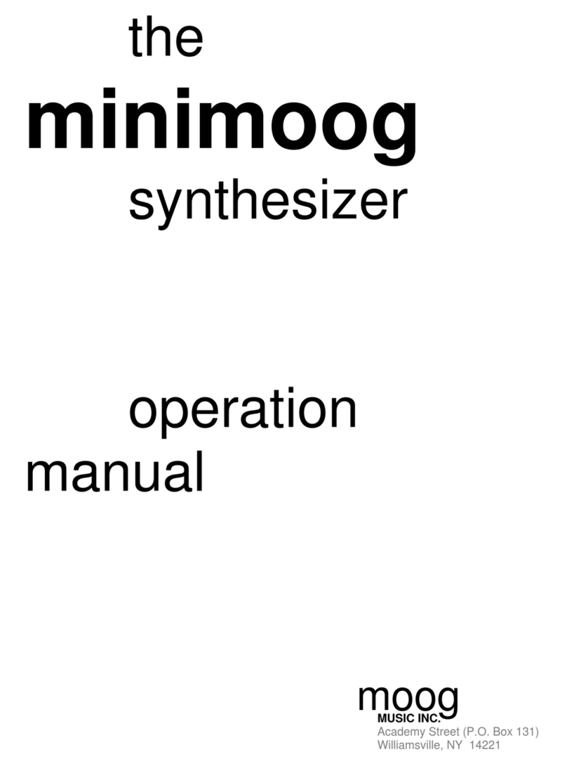 Moog Minimoog User manual Moog Minimoog User manual