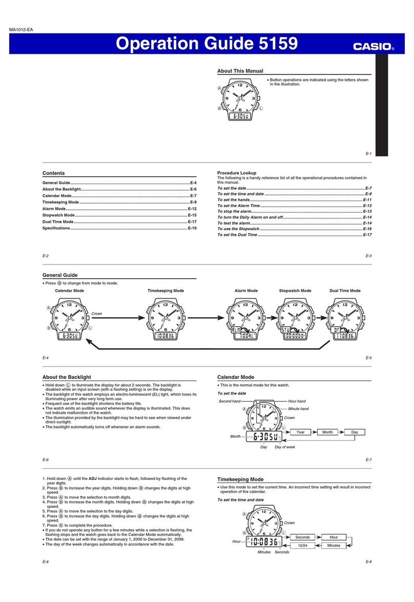 Casio 5159 User manual