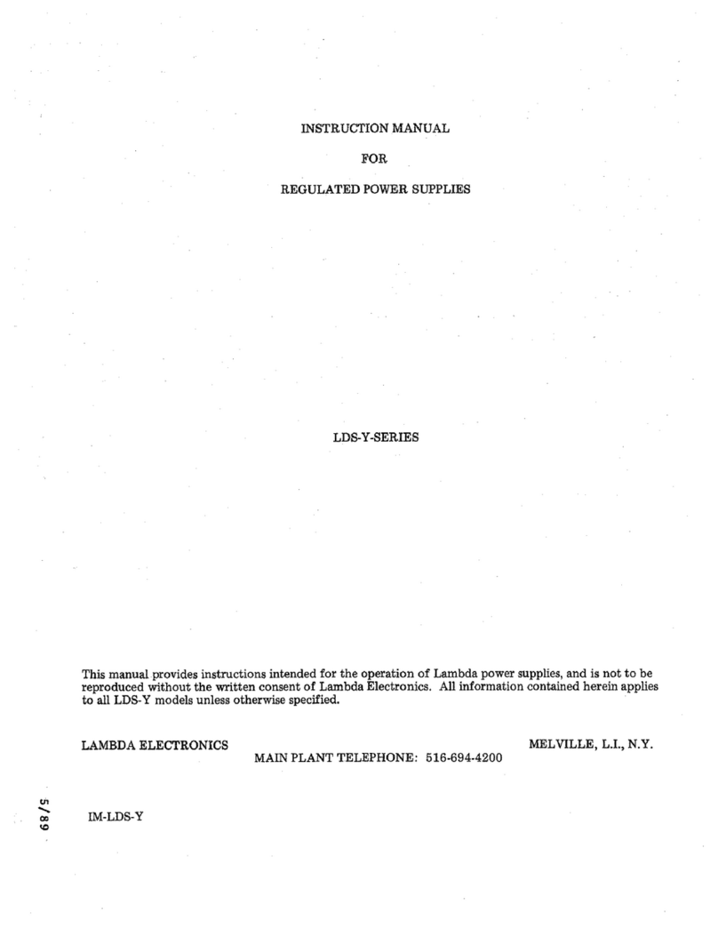 Lambda Electronics LDS-Y-5-OV User manual
