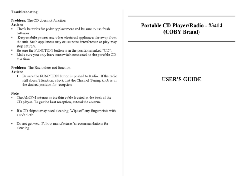 Coby 3414 User manual Coby 3414 User manual