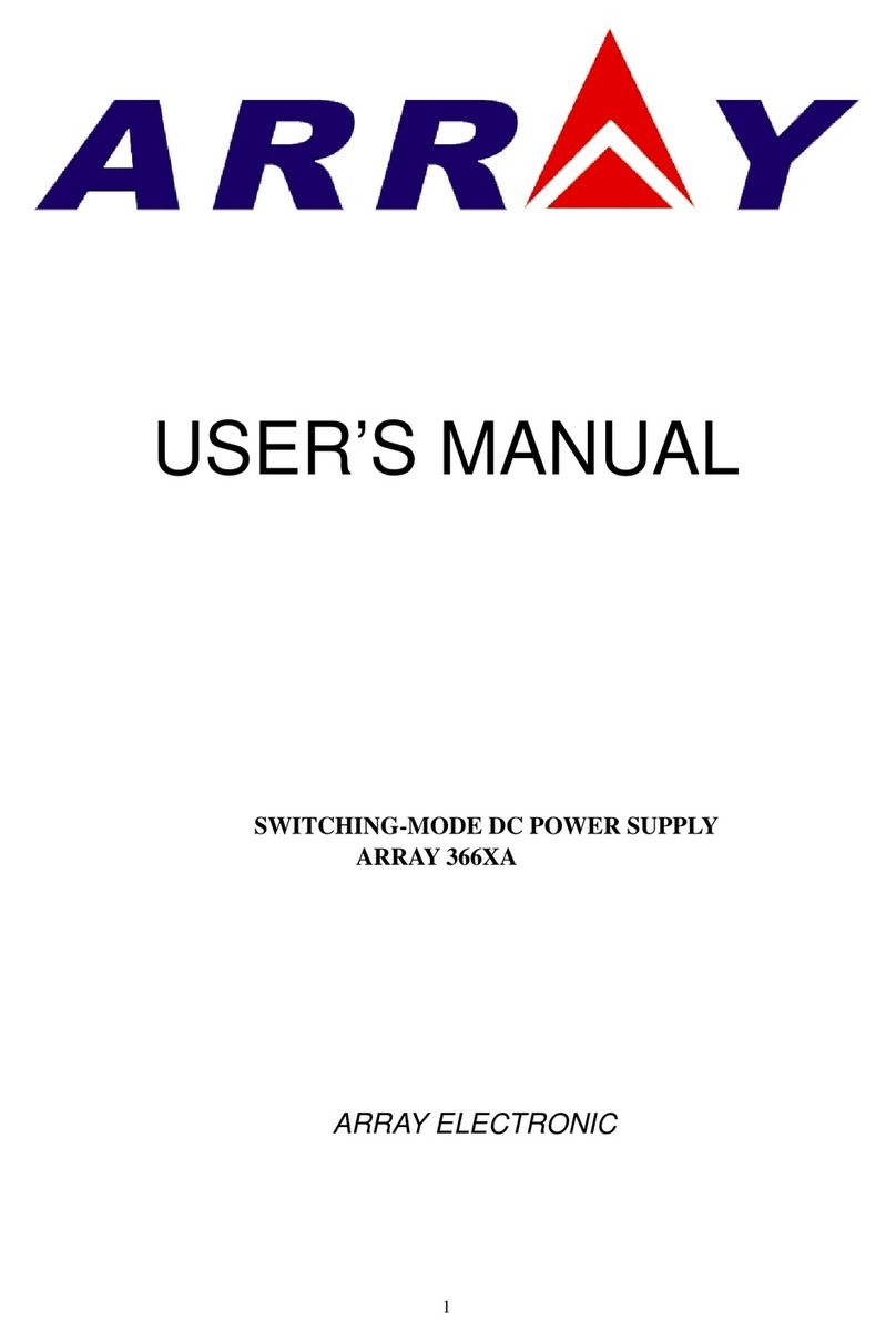 Array electronic 366XA User manual