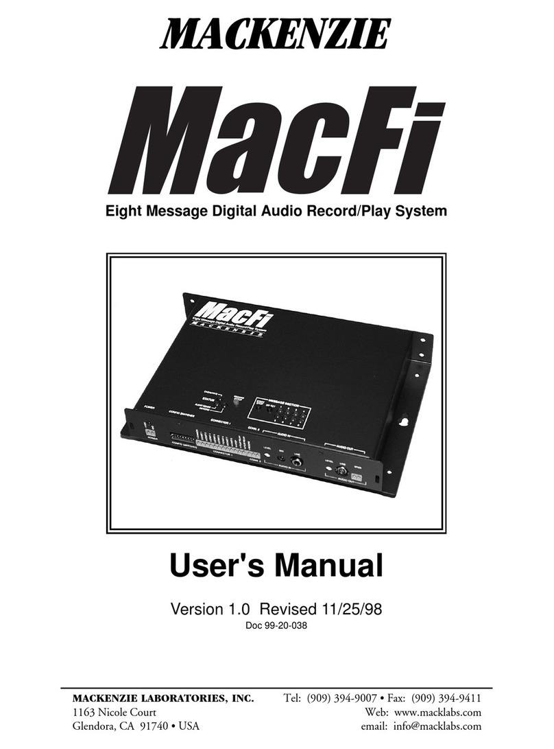 Mackenzie MacFi User manual