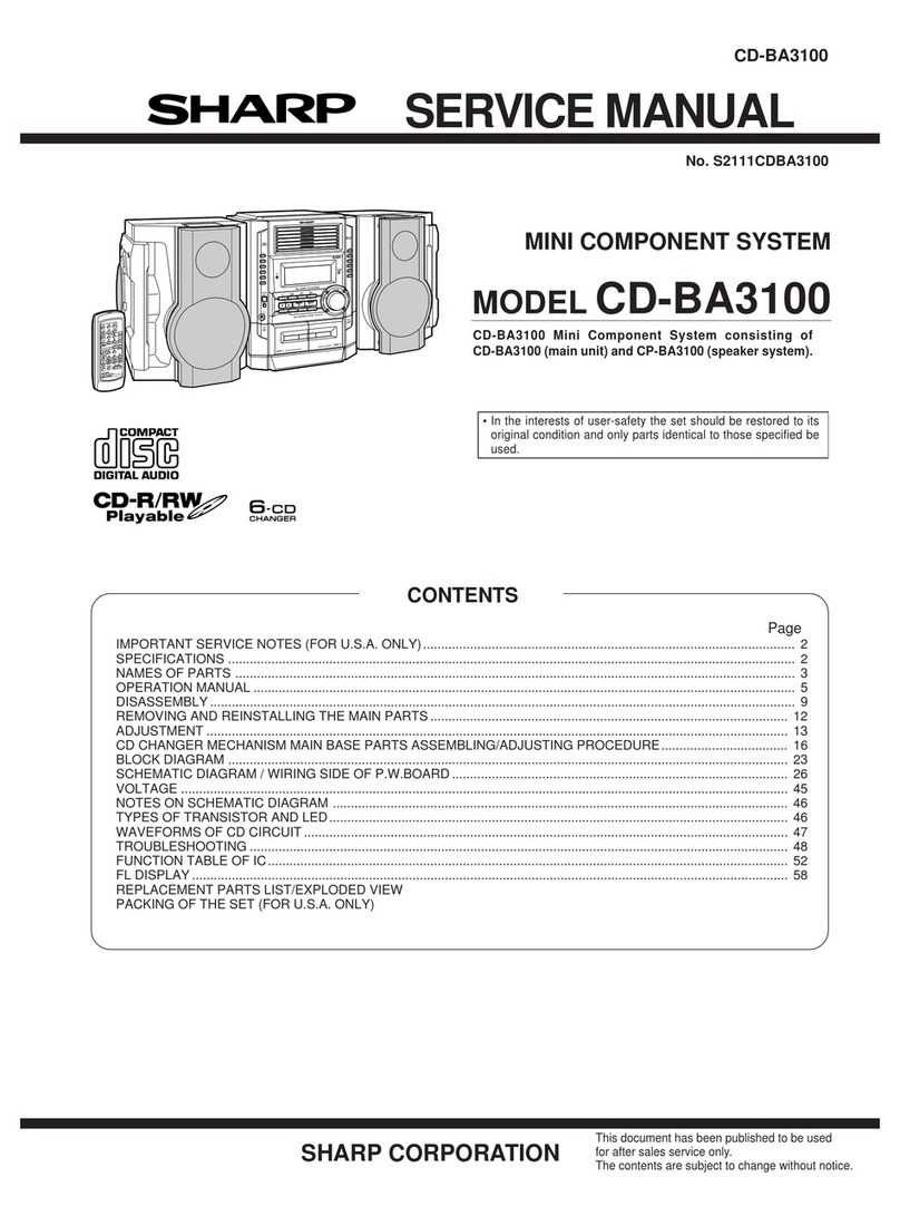 Sharp CD-BA3100 User manual