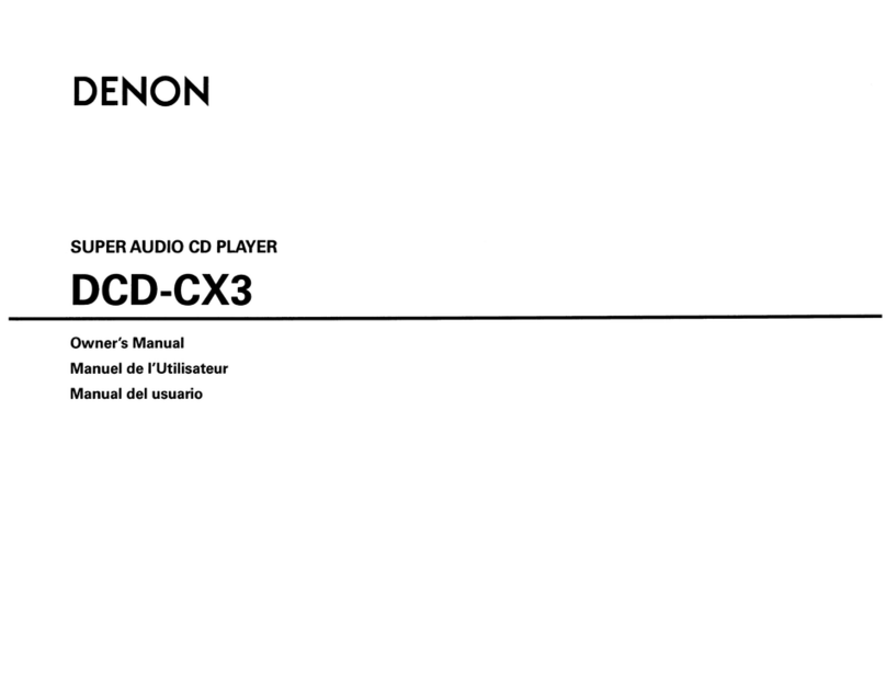 Denon DCD-CX3 - CD/Super Audio CD Player User manual
