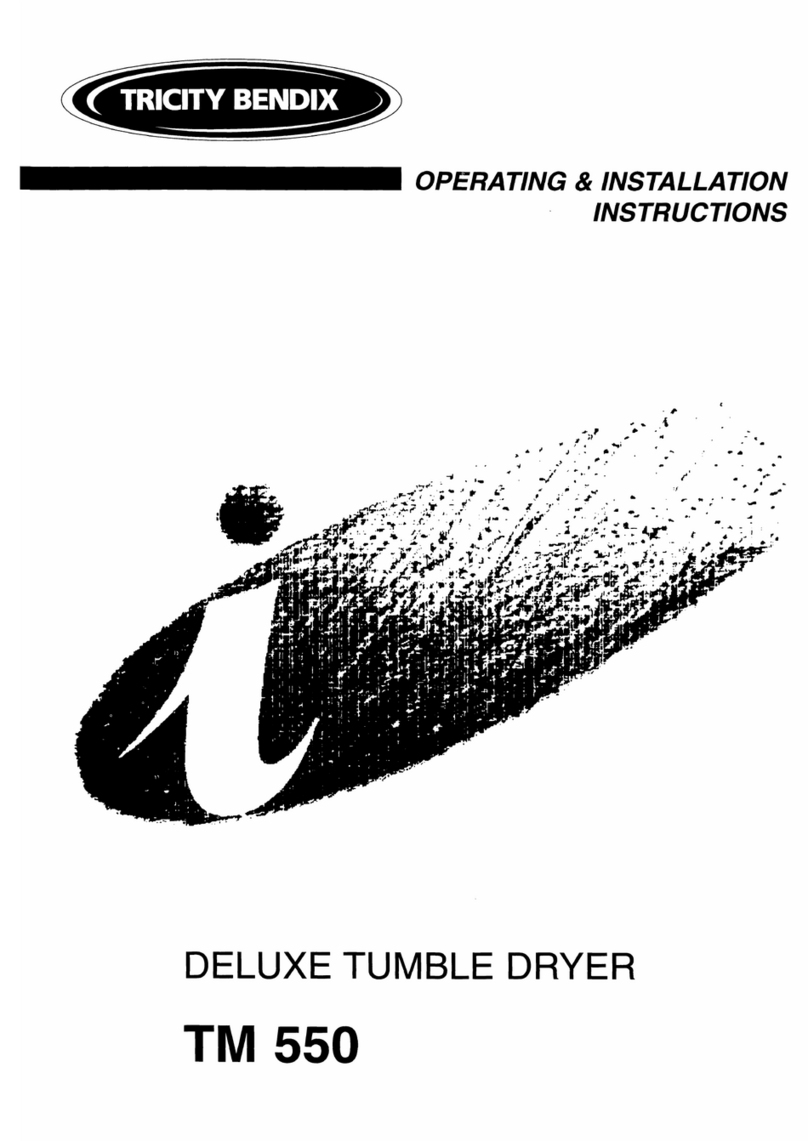 Tricity Bendix TM 550 User manual