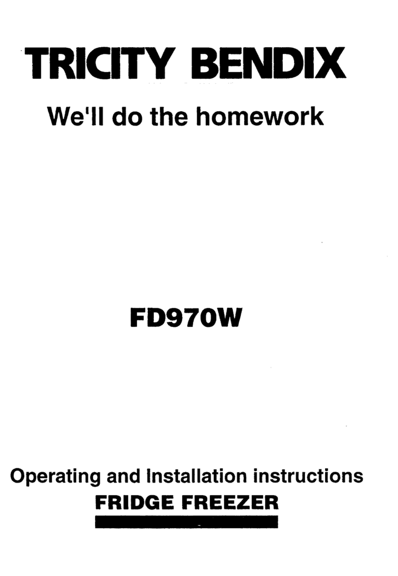 Tricity Bendix FD970W User manual