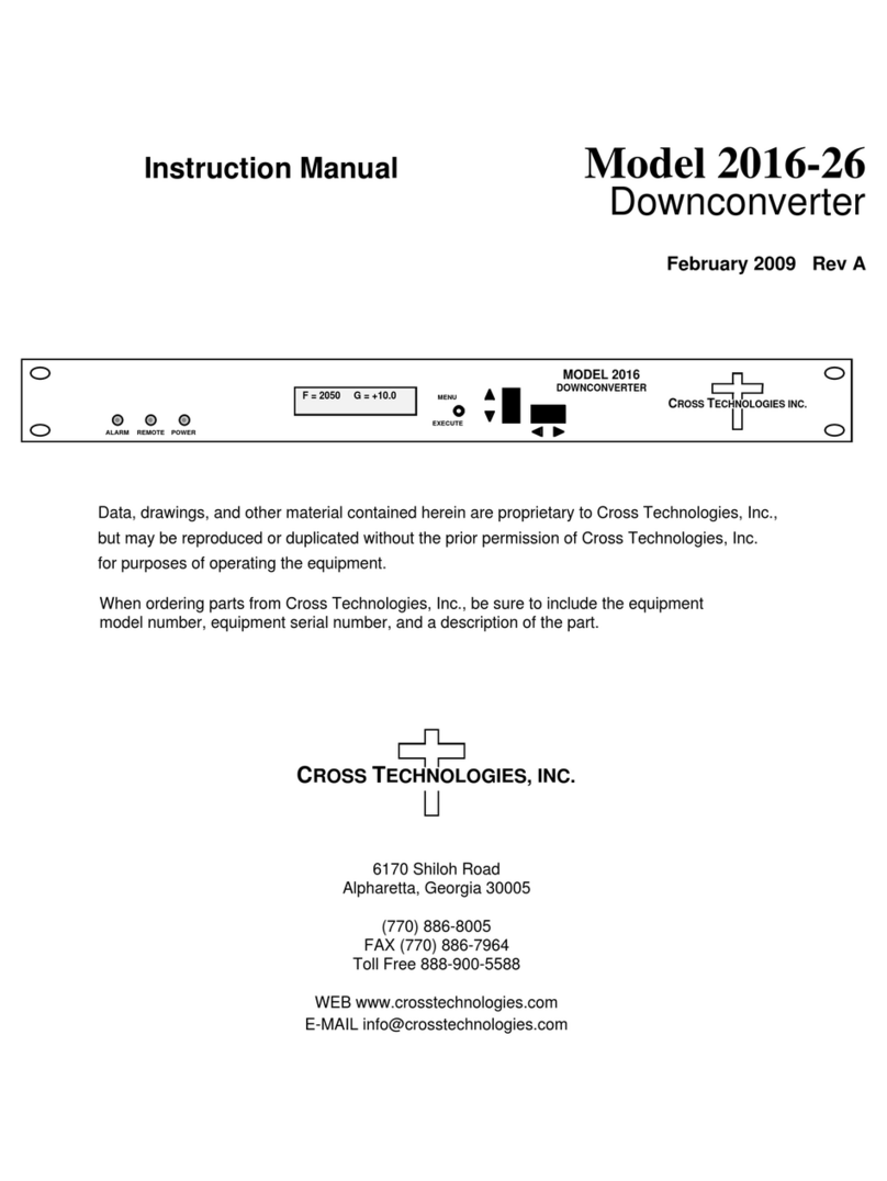 Cross Technologies 2016-26 User manual