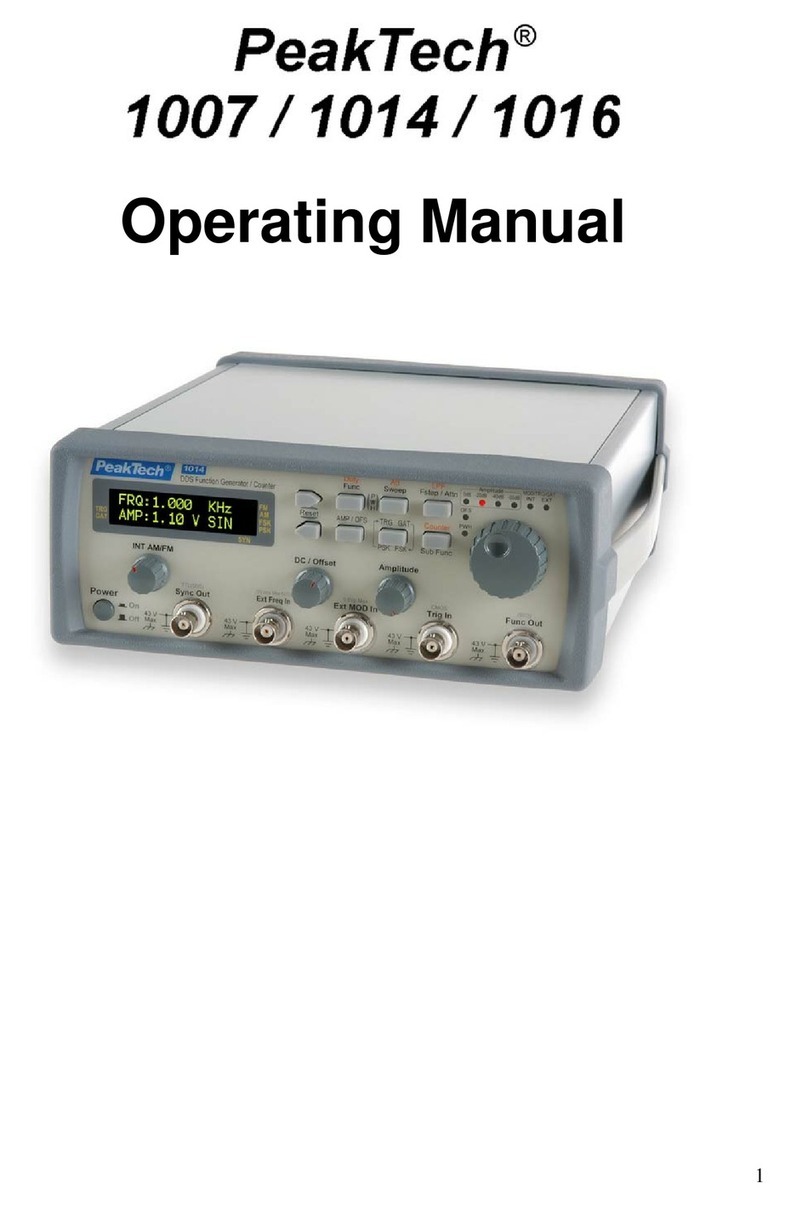 PeakTech 1007 User manual