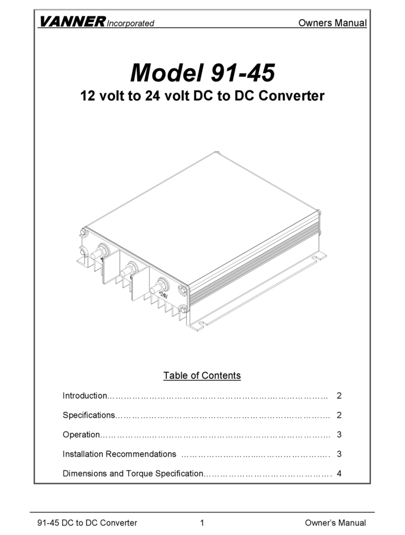 Vanner 91-45 User manual Vanner 91-45 User manual