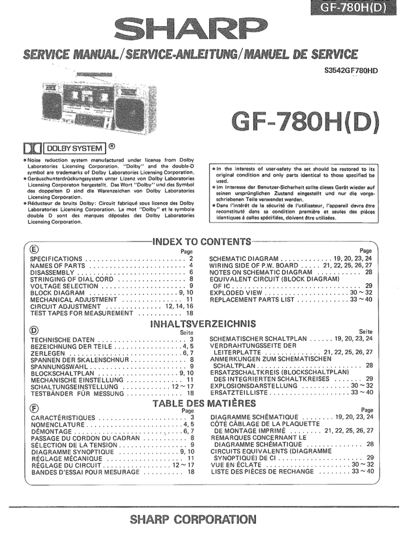Sharp GF-780H User manual