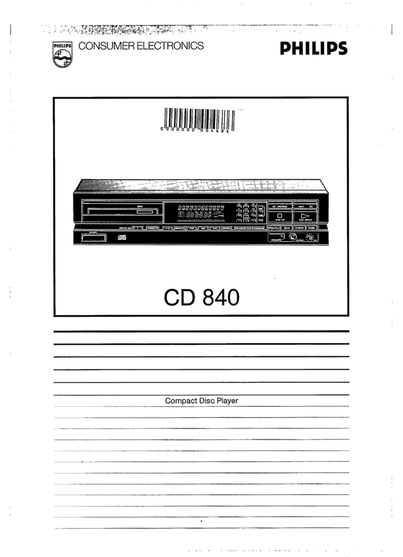 Philips CD 840 User manual
