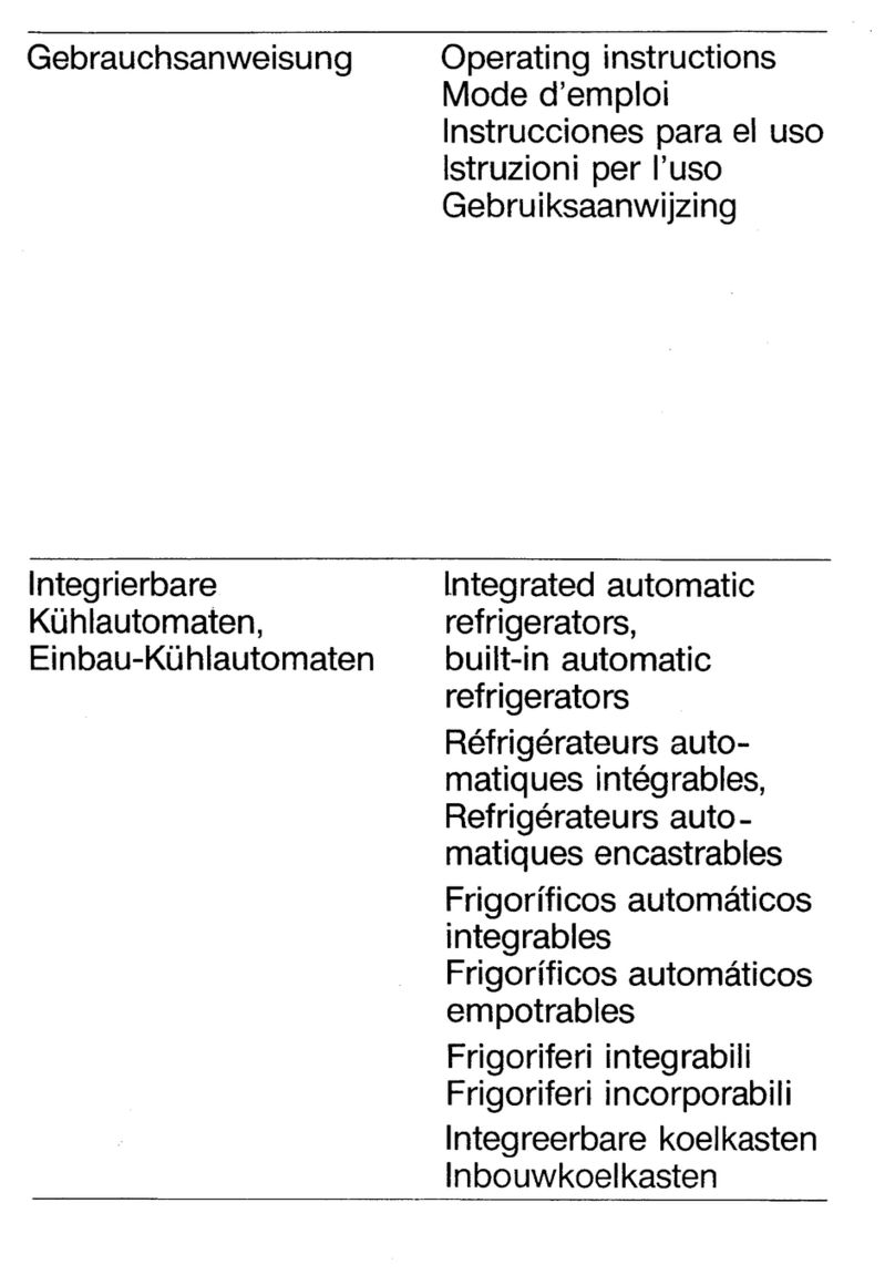AEG Integrated automatic refrigerators User manual