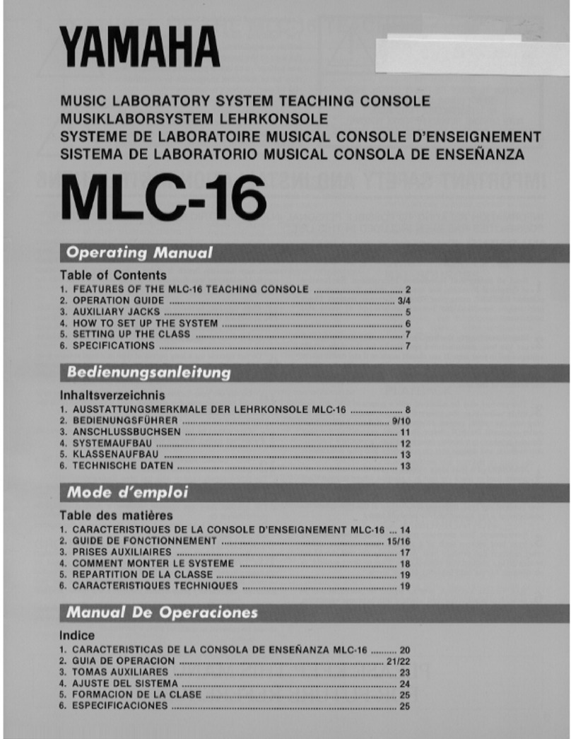 Yamaha MLC-16 operating manual