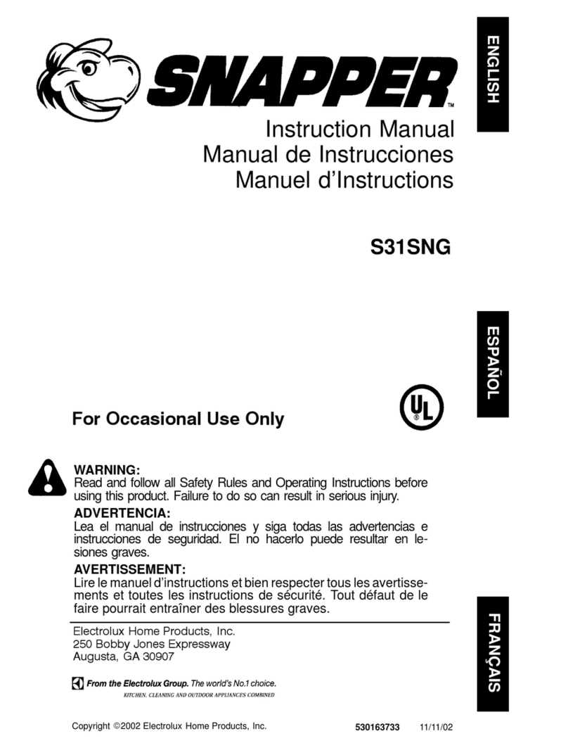 Snapper S31SNG User manual