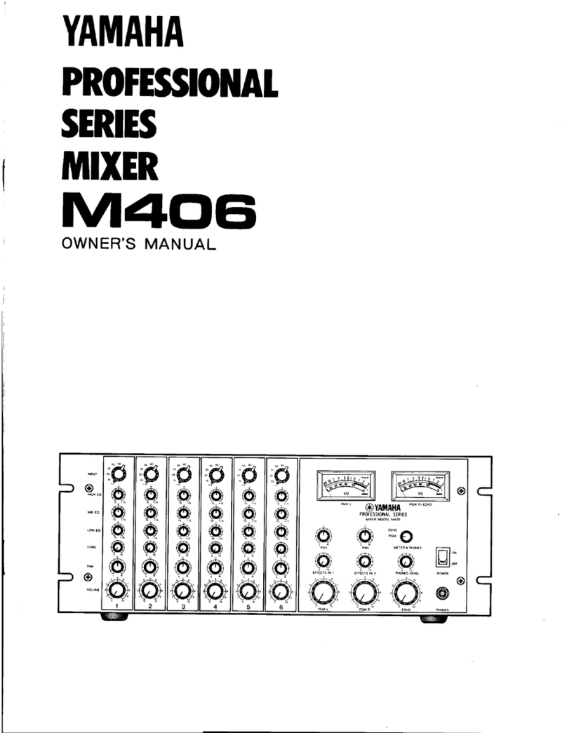 Yamaha M406 User manual