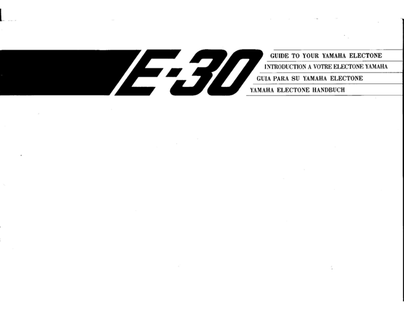 Yamaha Electone E-30 User manual