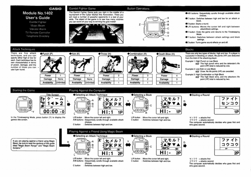 Casio 1402 User manual