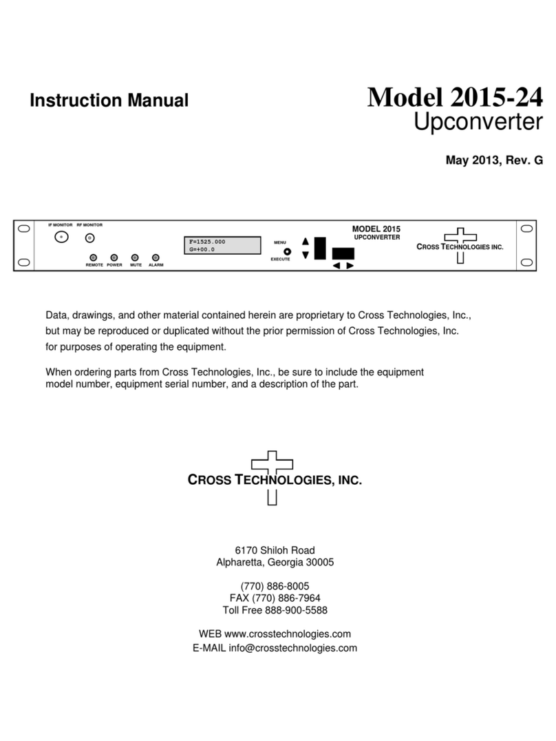 Cross Technologies 2015-24 User manual