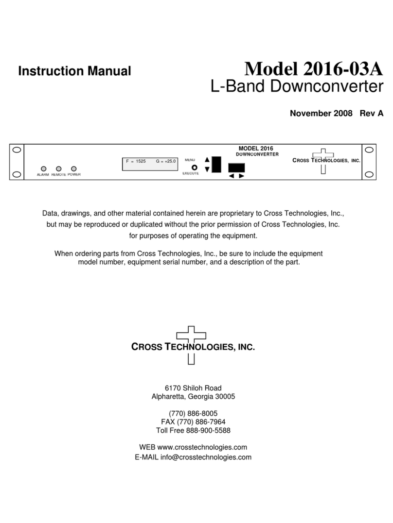 Cross Technologies 2016-03A User manual