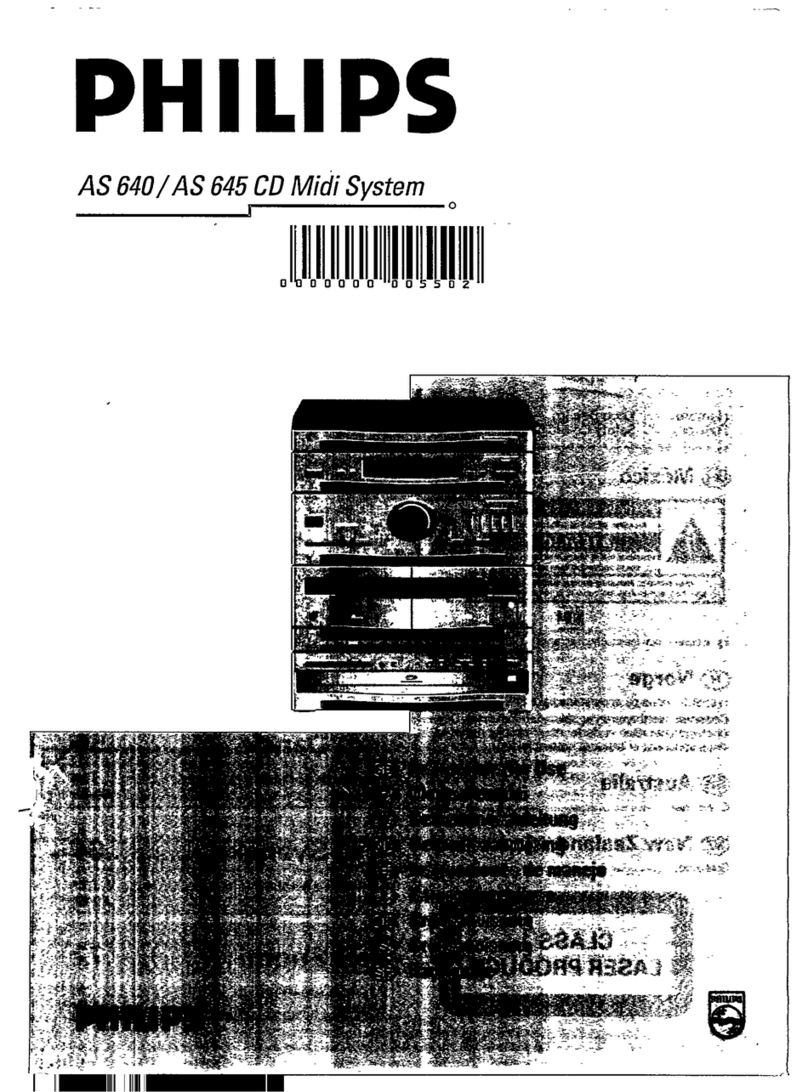 Philips AS 645 User manual