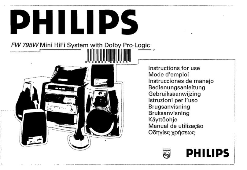 Philips Magnavox FW 795W User manual Philips Magnavox FW 795W User manual