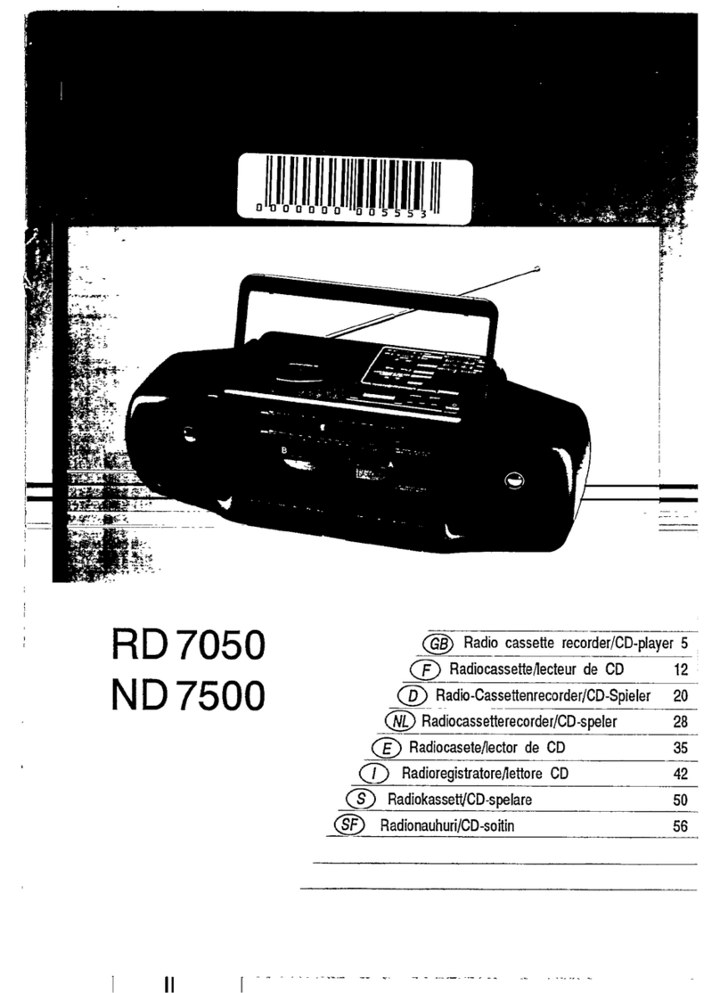 Philips RD 7050 User manual